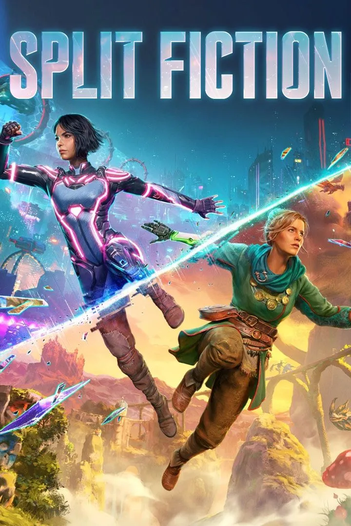 Ảnh bìa chính thức của game Split Fiction, một tựa game co-op mới từ Hazelight
