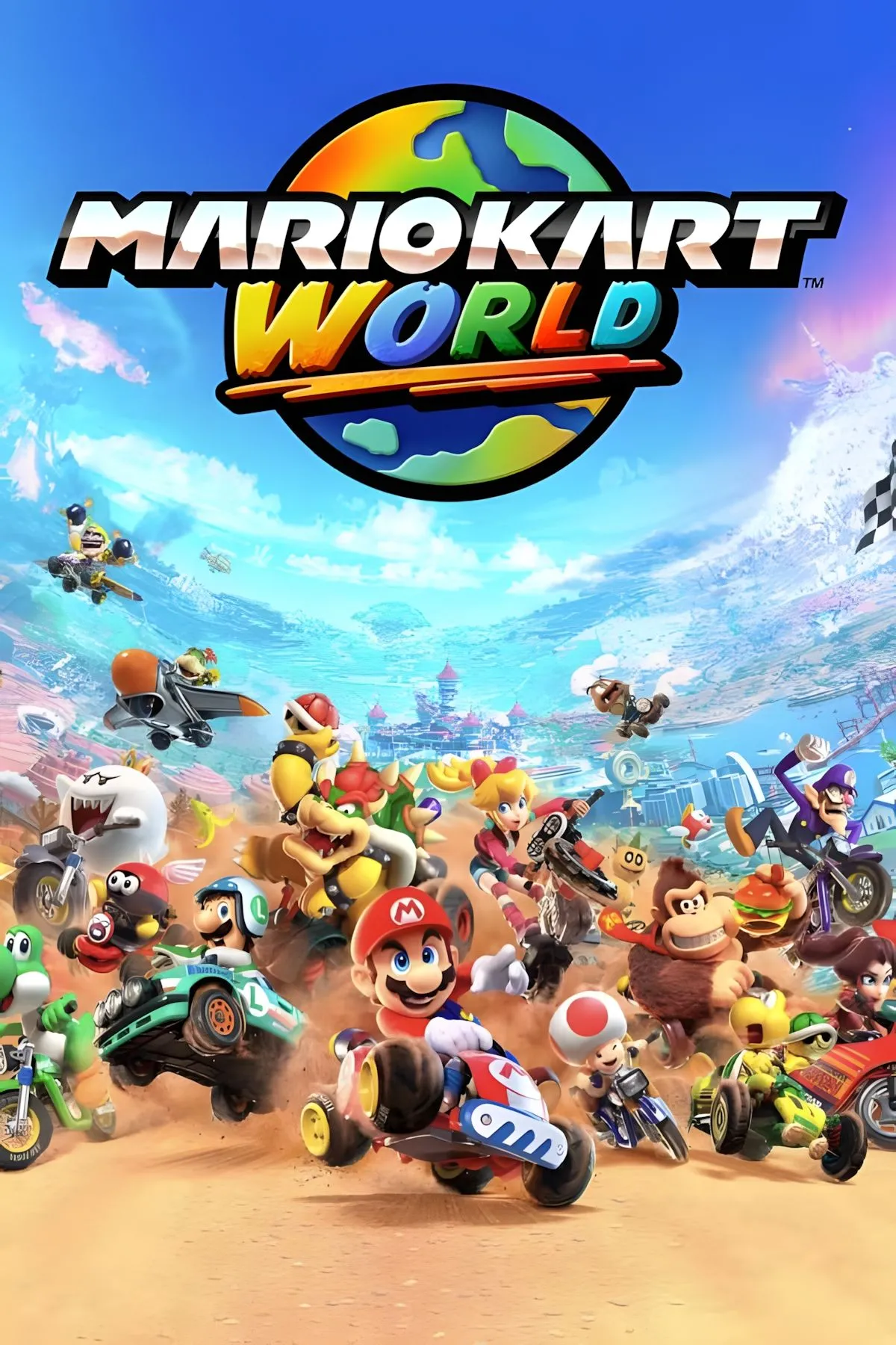 Ảnh bìa của game đua xe Mario Kart World trên Nintendo Switch 2.