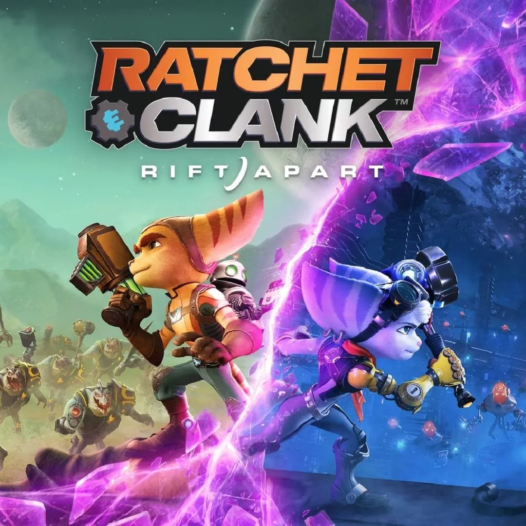 Ảnh giới thiệu game Ratchet &amp; Clank: Rift Apart, tựa game platformer 3D trên PS5 và PC.