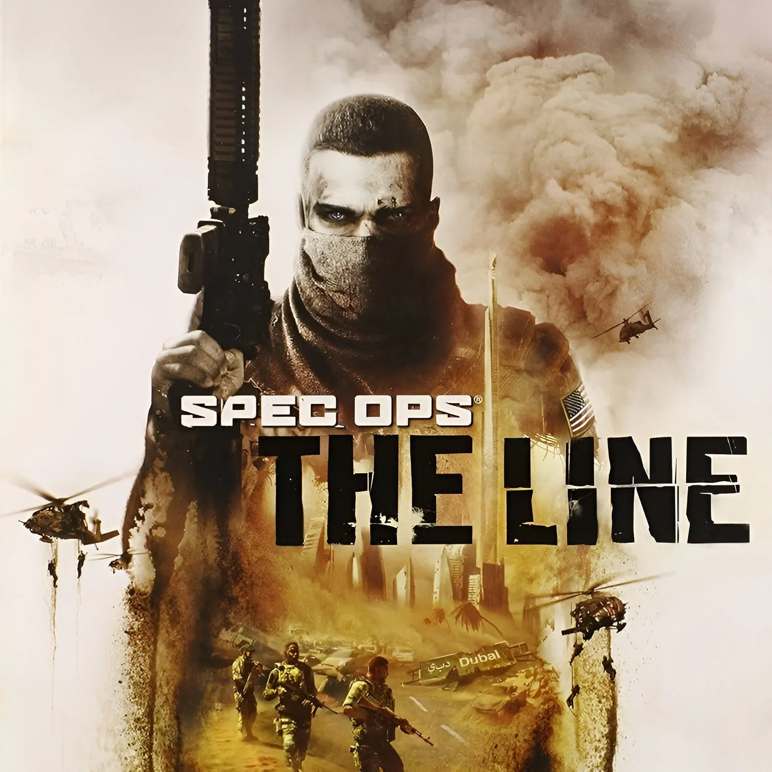 Bìa game Spec Ops: The Line, nổi tiếng với plot twist gây ám ảnh về chiến tranh.