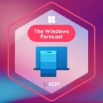 Biểu tượng "Windows Forecast" và Phone Link, minh họa cho bản tin cập nhật Windows