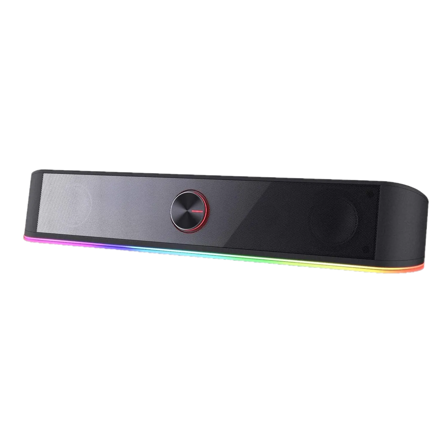 Chiếc loa soundbar Redragon GS560 màu đen với dải đèn RGB, món đồ giá rẻ được đề cập trong bài.
