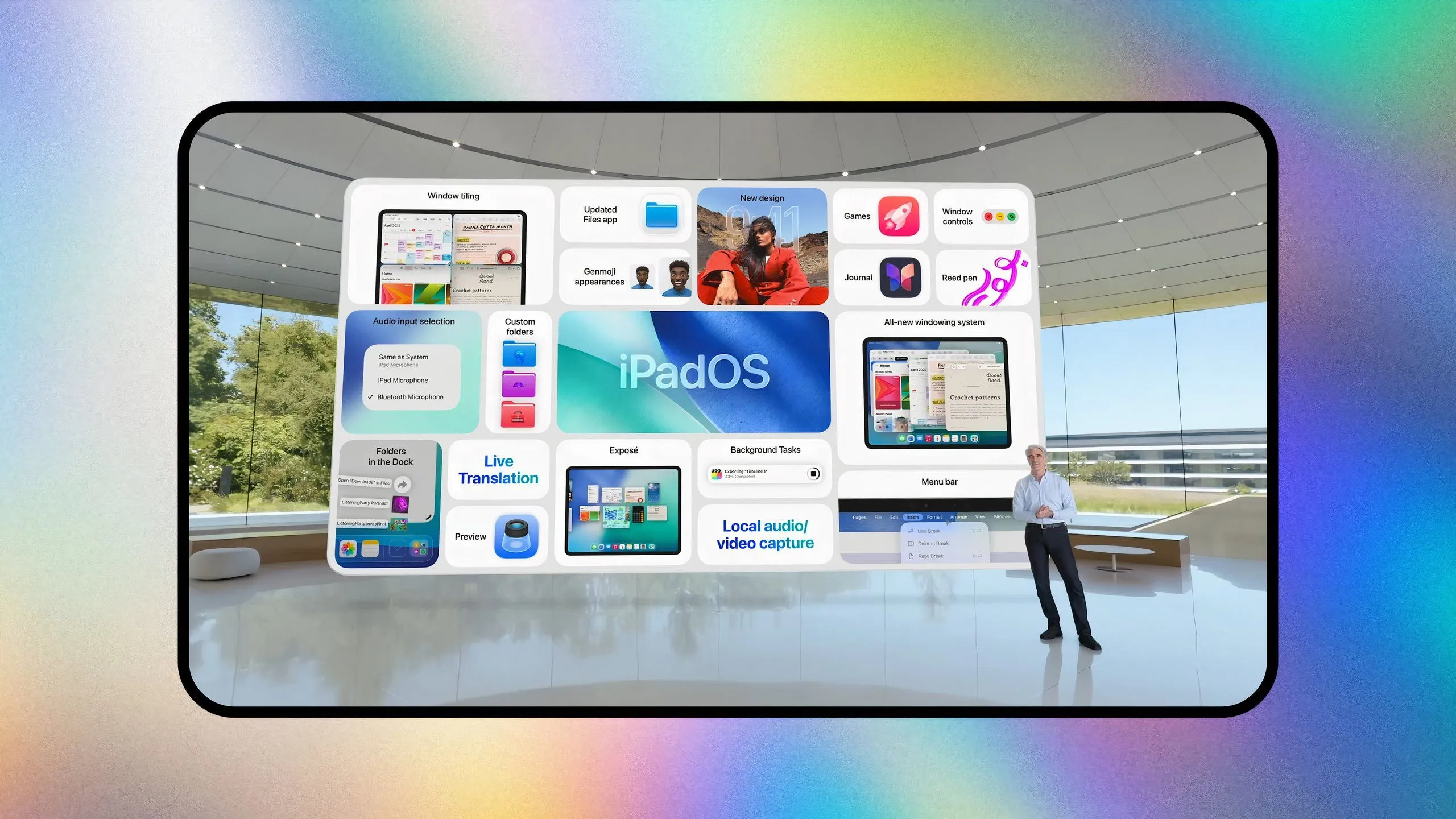 Giao diện iPadOS 26 với các tính năng giống macOS