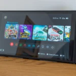 Giao diện menu chính hiển thị trên màn hình máy Nintendo Switch 2
