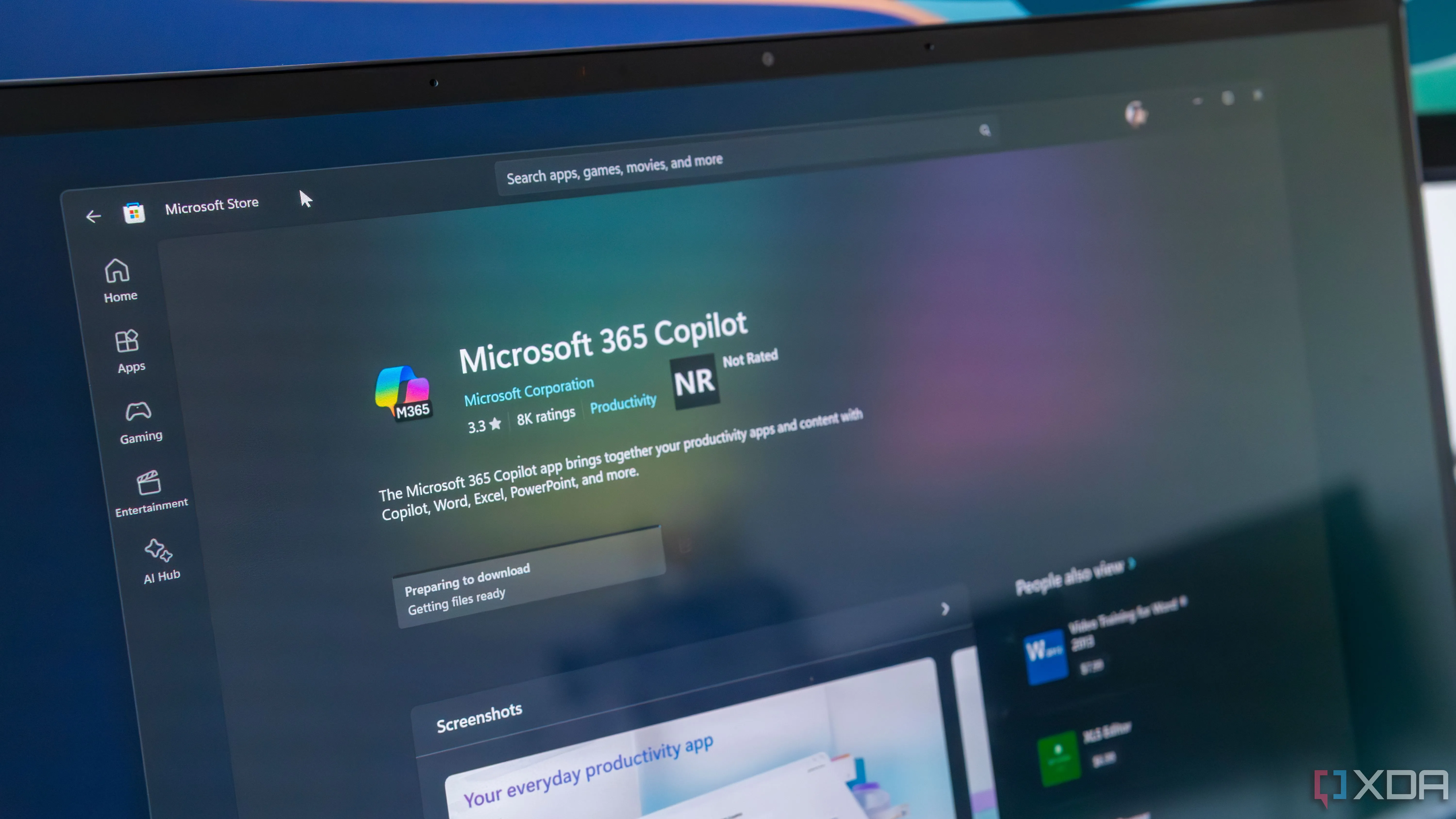 Giao diện Microsoft 365 Copilot trên Microsoft Store