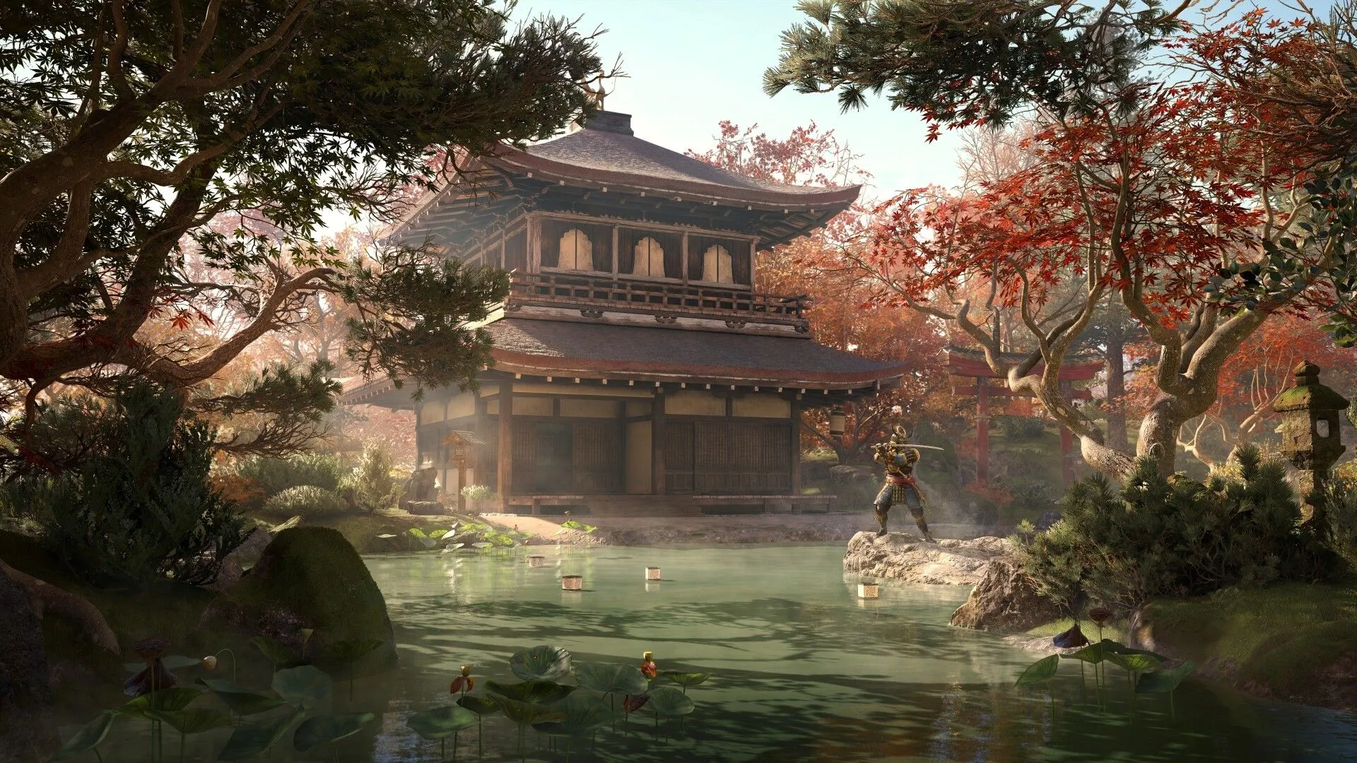 Khung cảnh thiên nhiên tuyệt đẹp ở Nhật Bản thời phong kiến trong Assassin's Creed Shadows