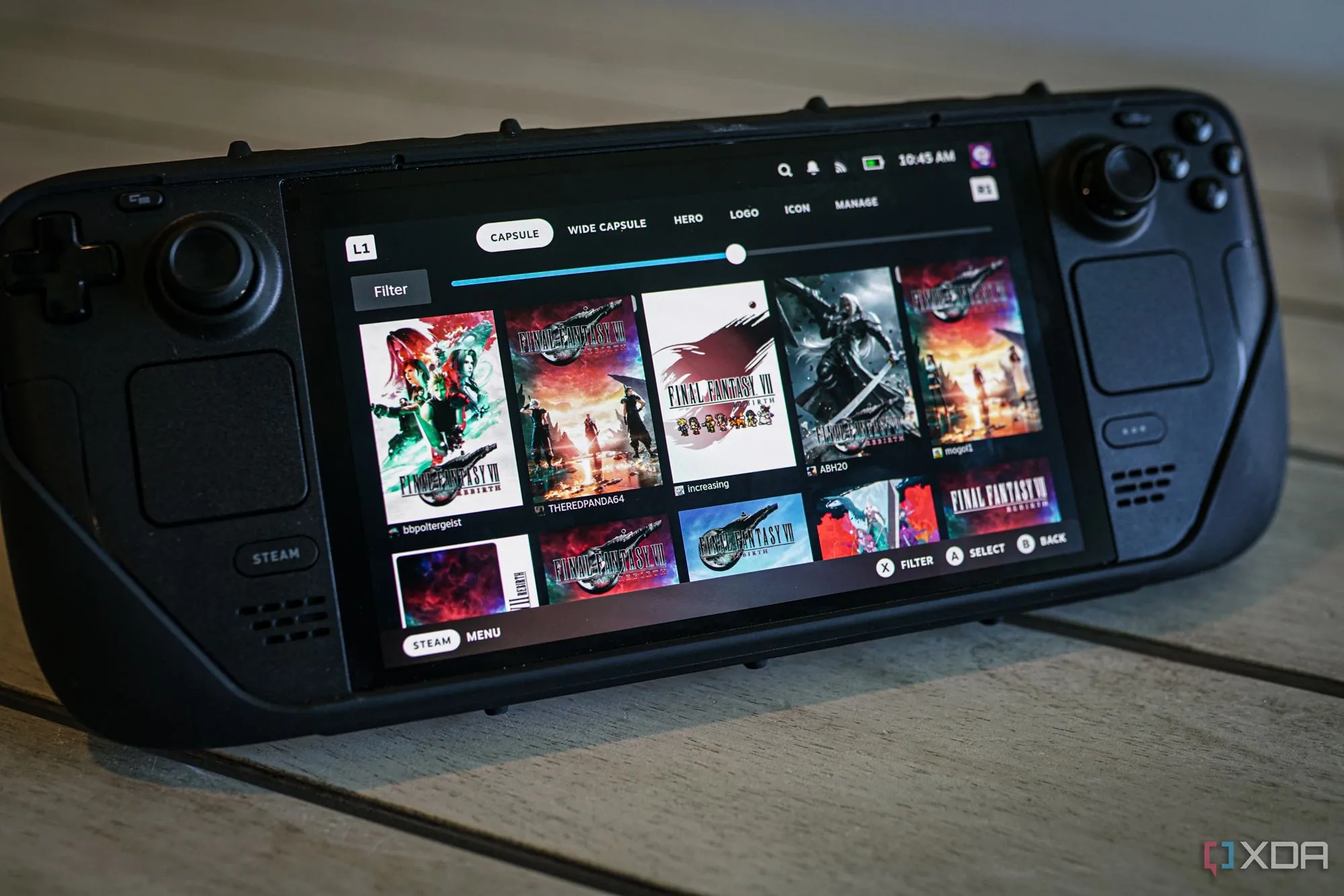 Máy chơi game cầm tay Steam Deck, đại diện cho xu hướng PC handheld ngày càng phổ biến.