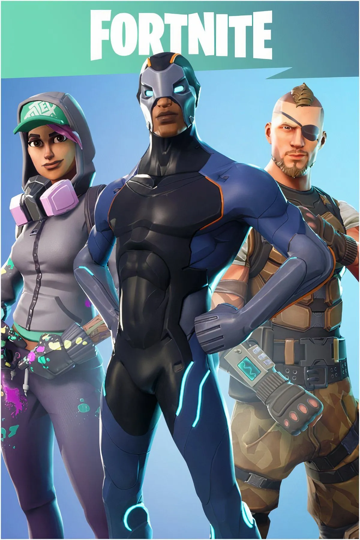Một ảnh cắt ghép minh họa lối chơi tốc độ cao trong Fortnite