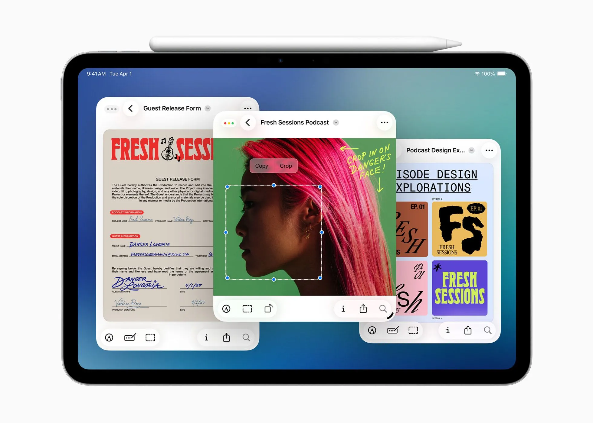 Ứng dụng Xem trước (Preview) trên iPadOS 26 hiển thị tài liệu và các công cụ đánh dấu