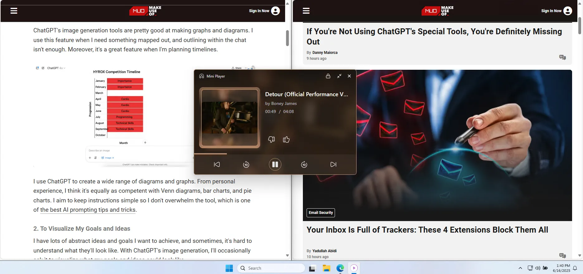 Giao diện trình phát mini của Venipa YouTube Music Desktop