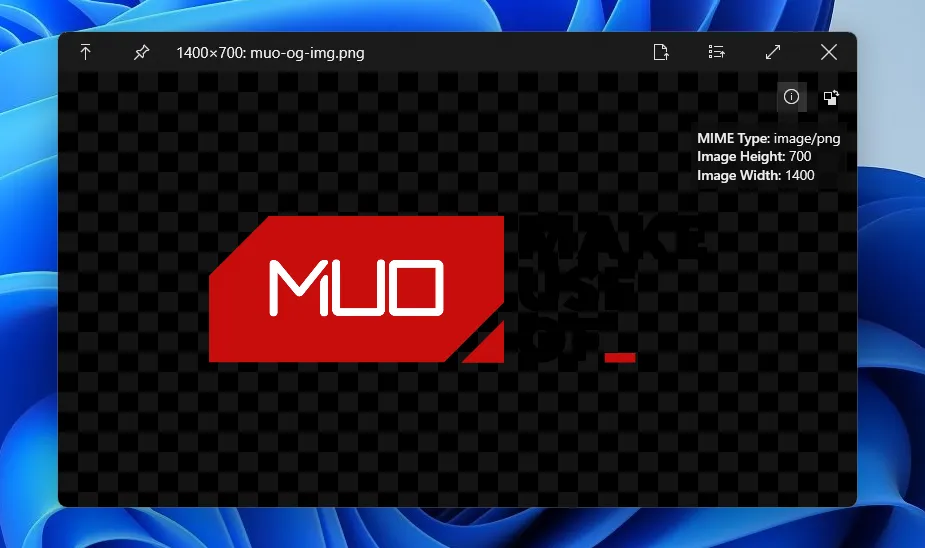Một hình ảnh đang được mở để xem trước bằng ứng dụng QuickLook trên Windows