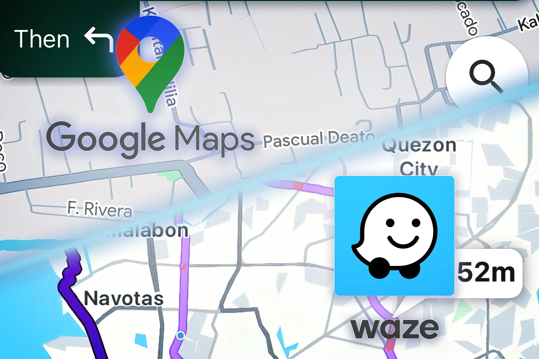 So sánh giao diện và biểu tượng của Google Maps và Waze