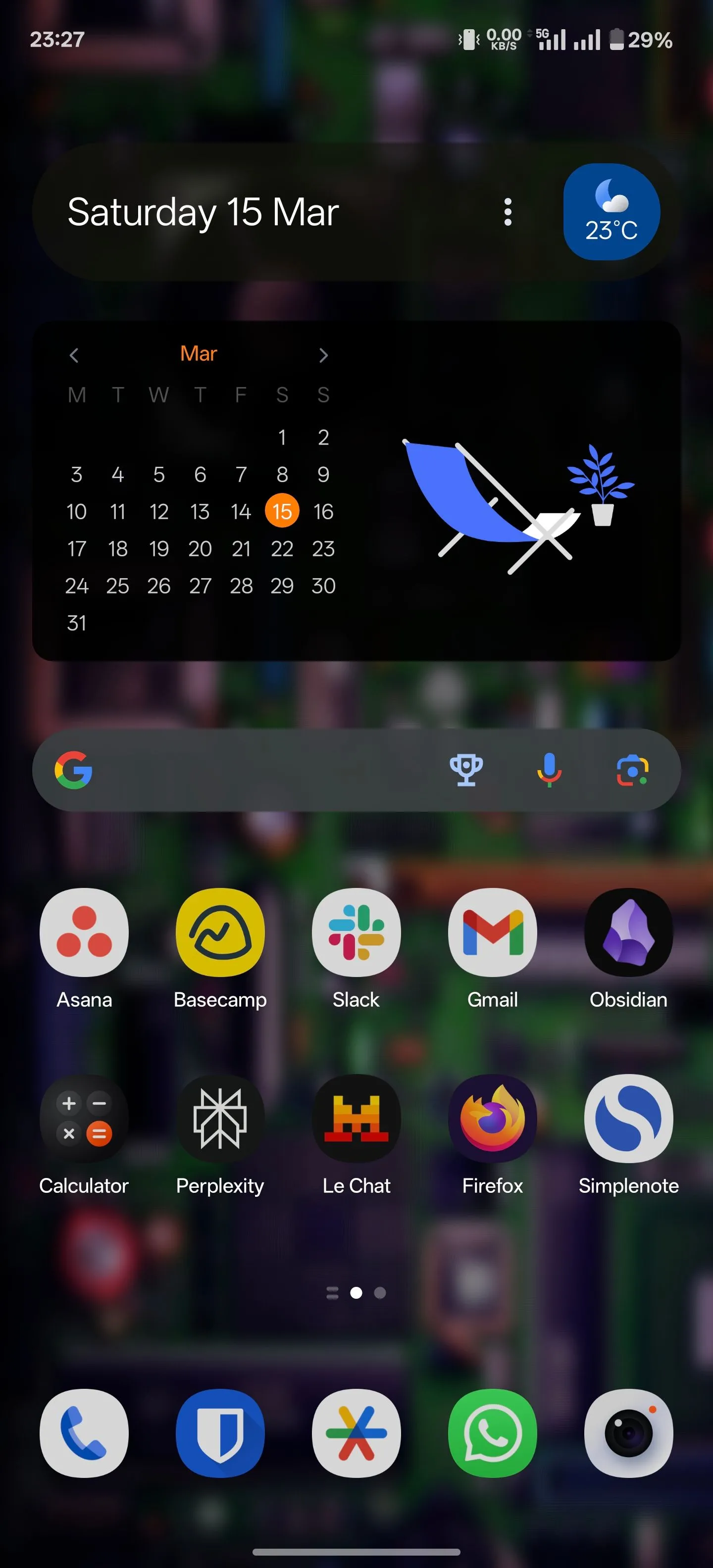 Tiện ích Google Tìm kiếm trên điện thoại Android với nút lối tắt Thể thao được thêm vào, giúp truy cập nhanh thông tin.