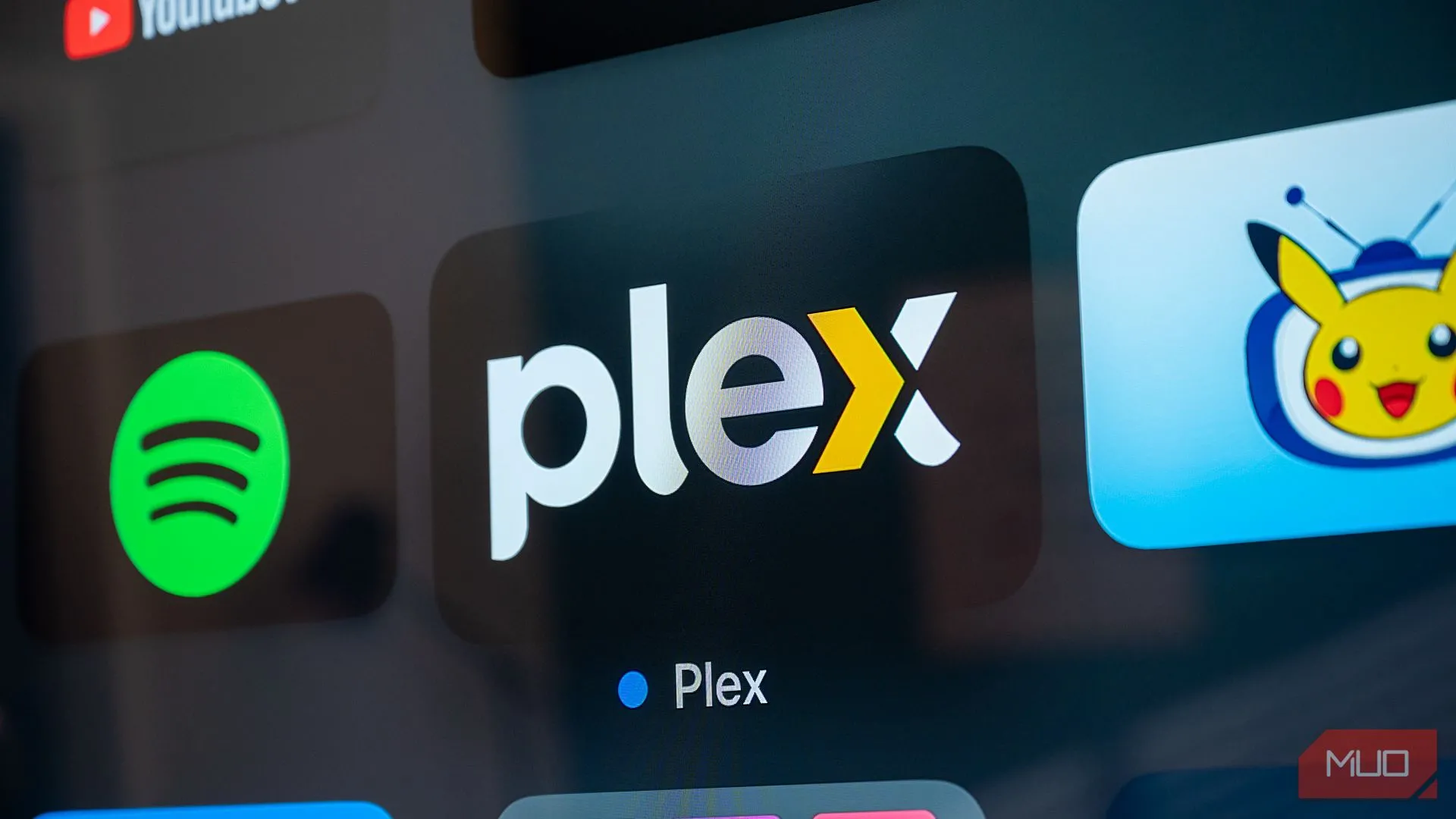 Biểu tượng ứng dụng Plex hiển thị trên giao diện Apple TV, minh họa cho kho ứng dụng đa dạng của các thiết bị streaming