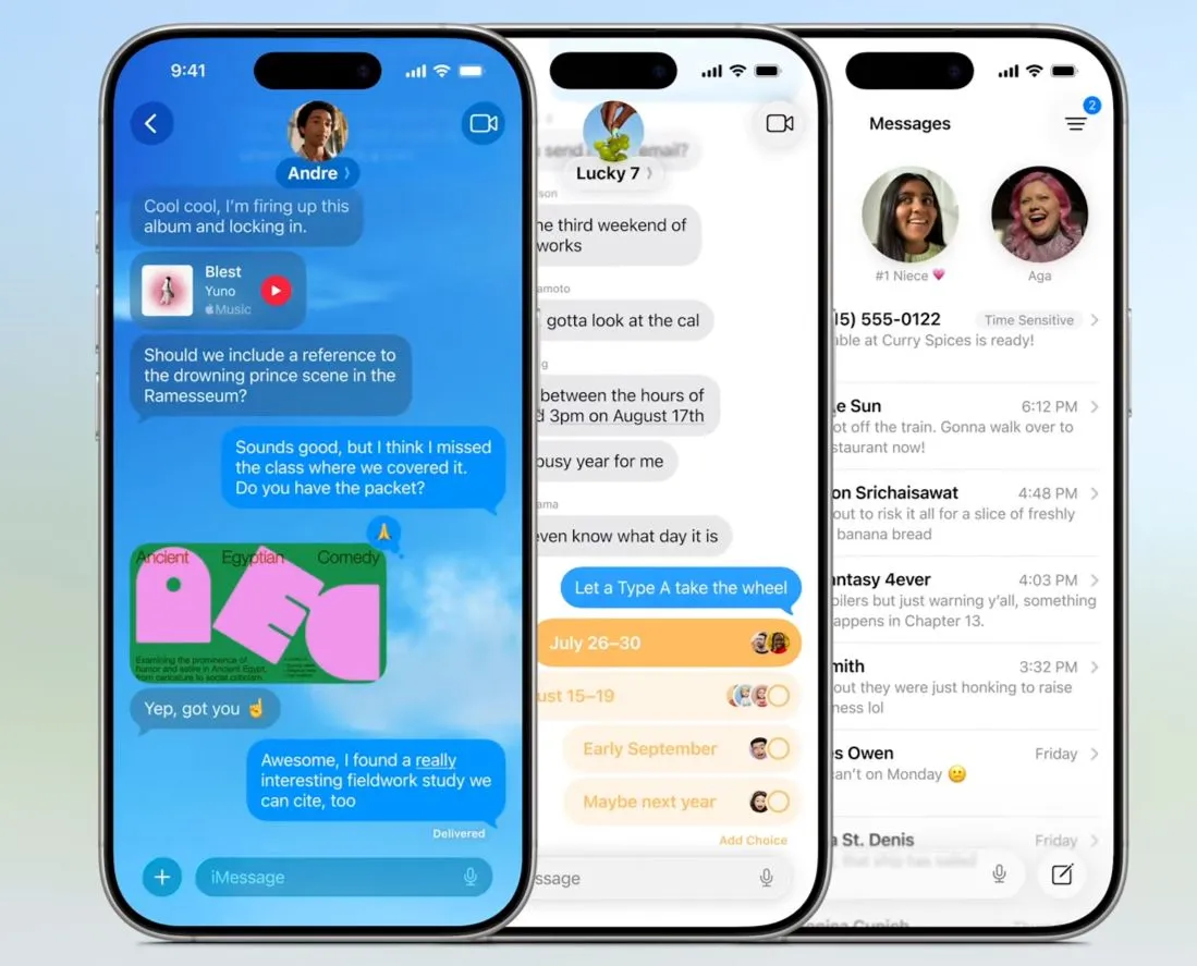 Các tính năng nổi bật của ứng dụng Tin nhắn trong iOS 26