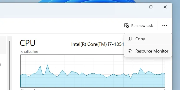 Cách mở công cụ Giám sát Tài nguyên (Resource Monitor) từ Task Manager