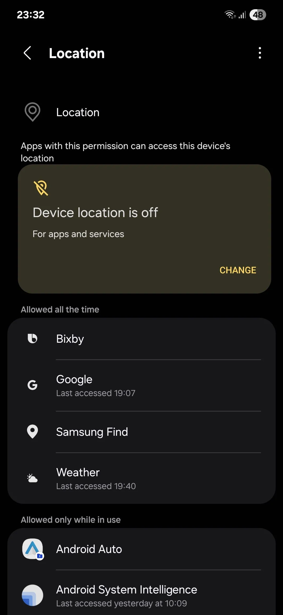 Cài đặt quyền truy cập vị trí của ứng dụng trên Android