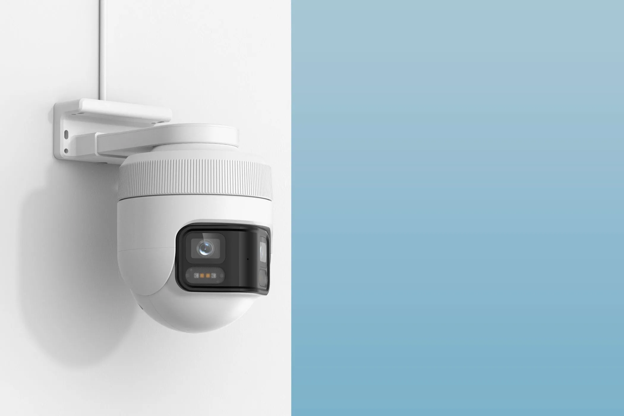 Camera an ninh IMILAB EC6 Panorama được lắp đặt chắc chắn trên tường ngoài trời