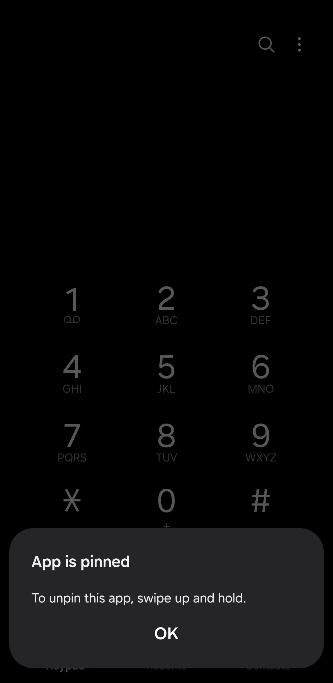 Cảnh báo ghim ứng dụng trên điện thoại Android