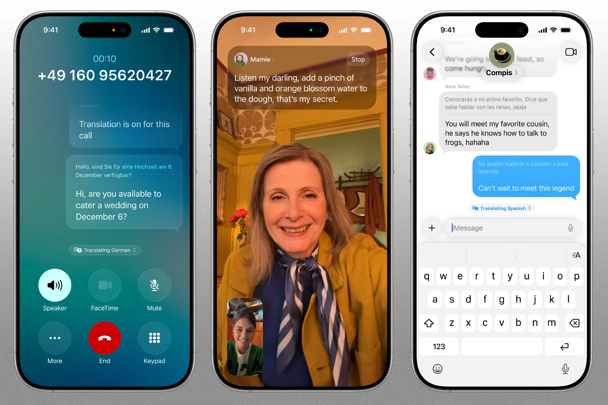 Dịch trực tiếp trên cuộc gọi, FaceTime và tin nhắn trong iOS 26