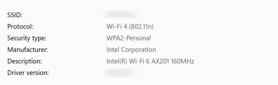 Kiểm tra loại mã hóa của mạng Wi-Fi trong Windows