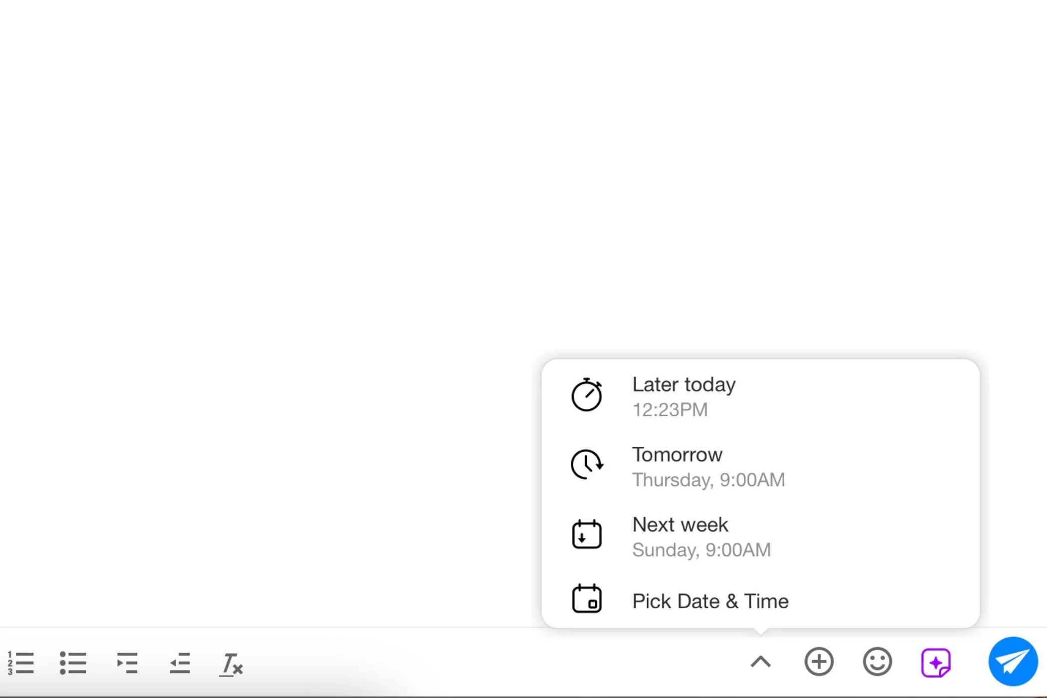 Lên lịch gửi email trong ứng dụng Spike