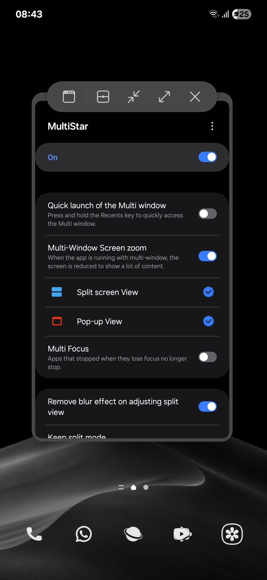 Màn hình xem pop-up trên Samsung được tối ưu hiển thị nhiều nội dung hơn với MultiStar