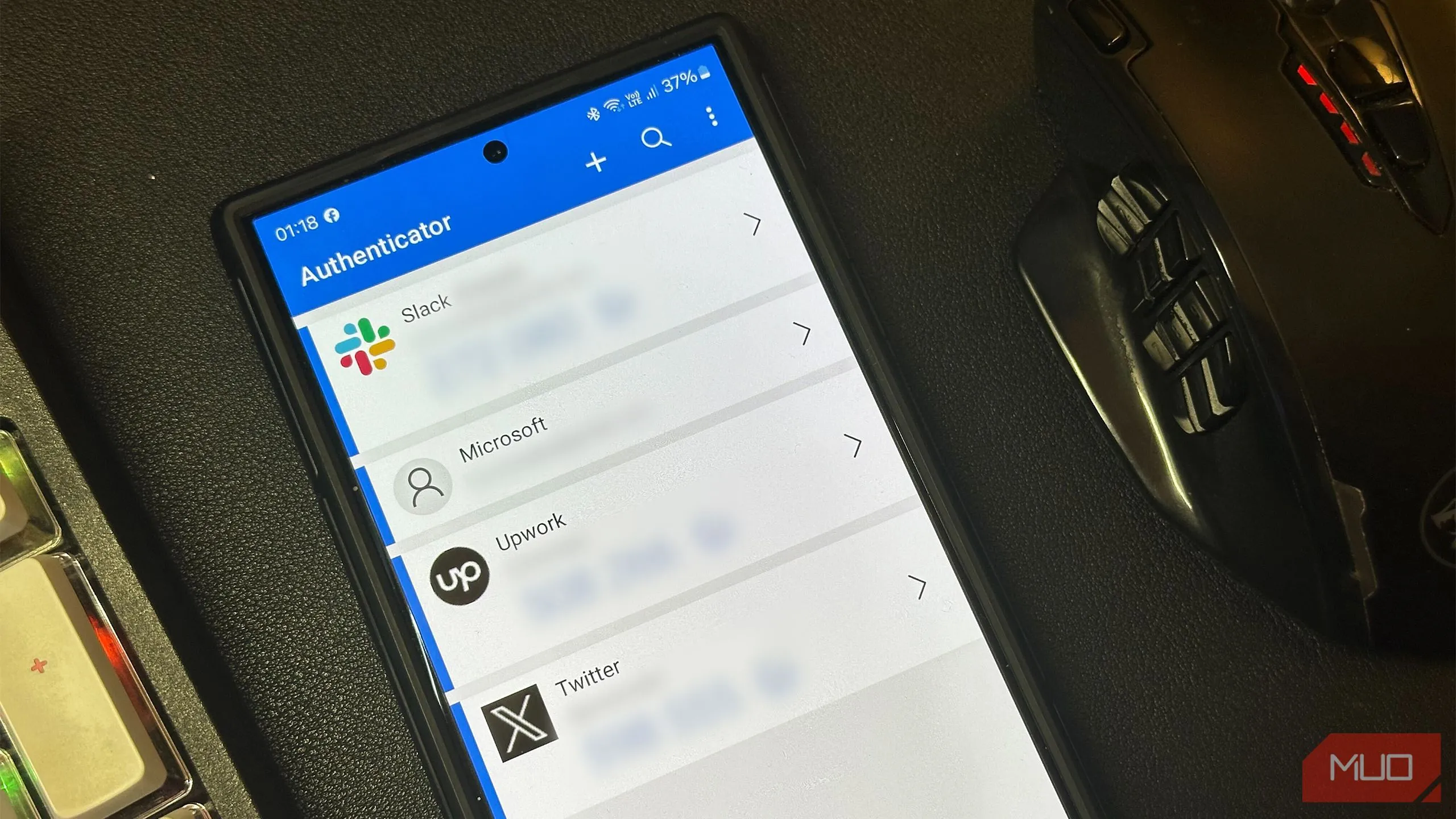 Microsoft Authenticator trên Samsung Galaxy S24 Ultra