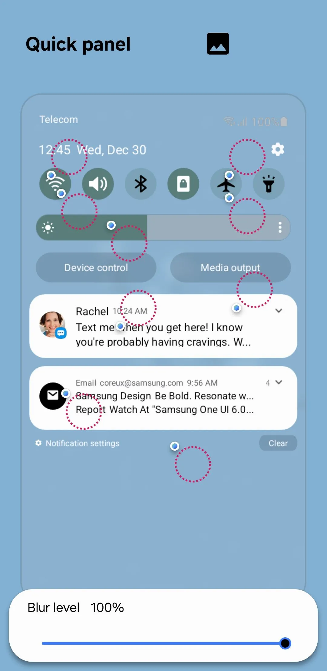 Module Theme Park của Good Lock hiển thị tùy chọn tùy chỉnh bảng cài đặt nhanh trên Samsung