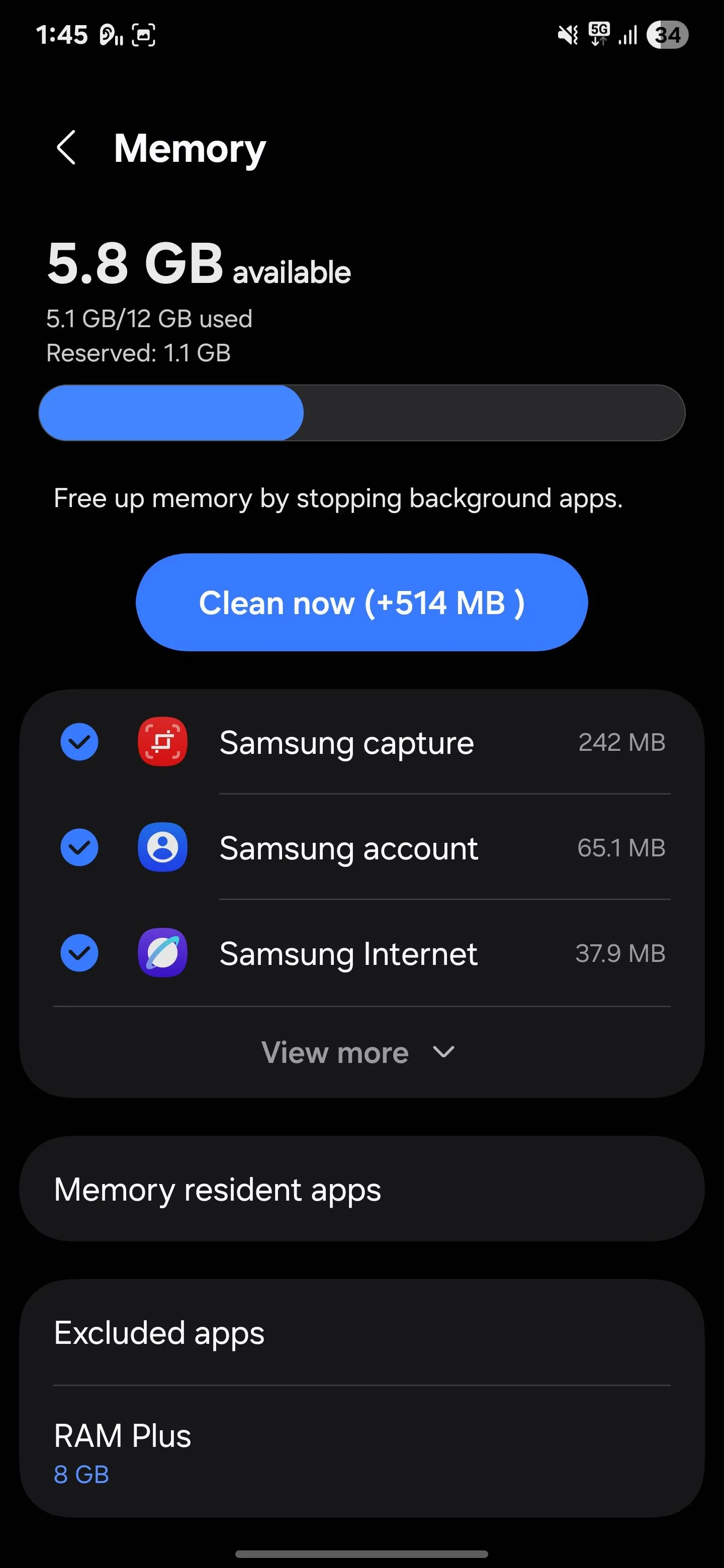 Tắt hoặc giảm kích thước RAM Plus trong cài đặt Samsung để tối ưu hiệu năng