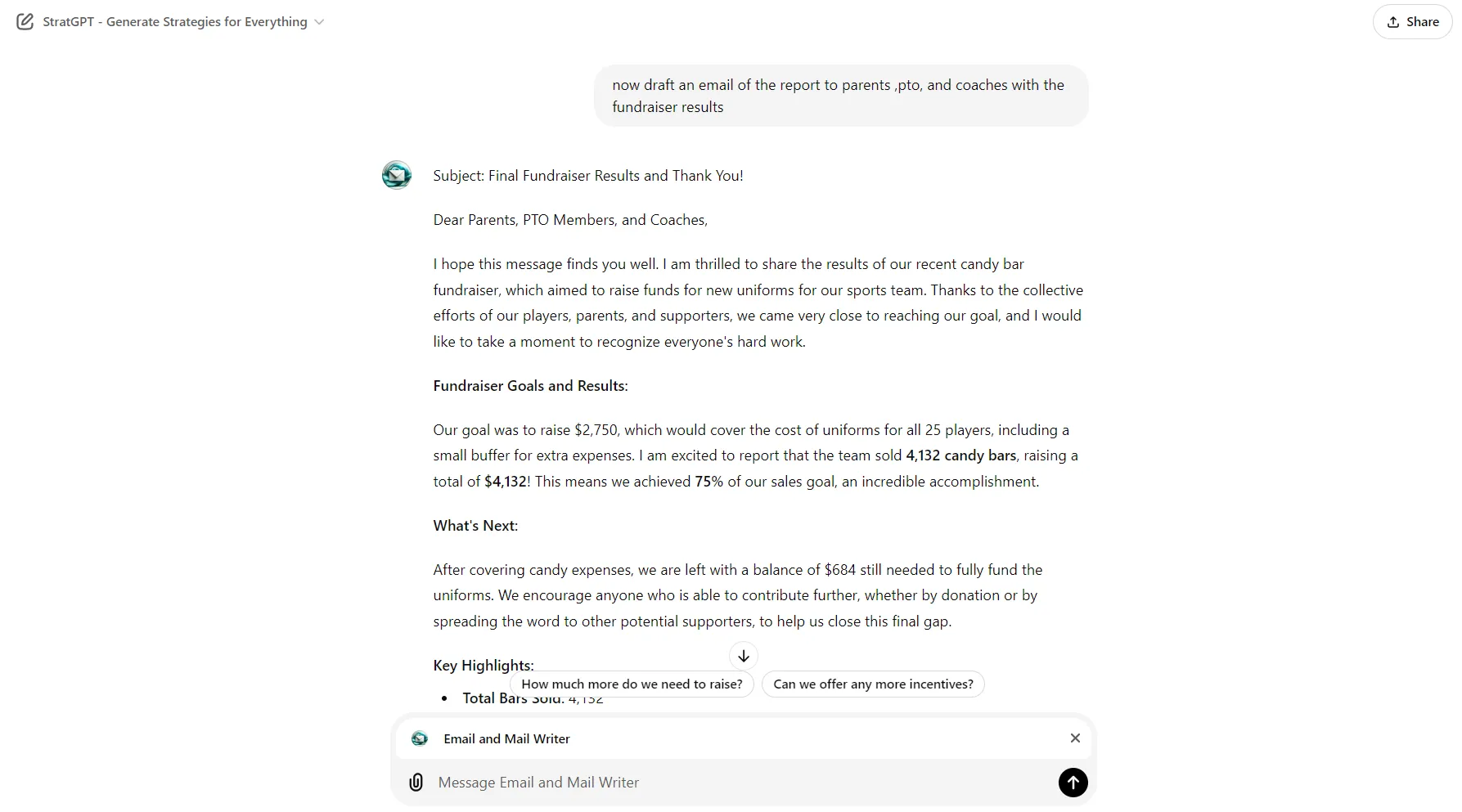 Thư mẫu email được tạo tự động bởi GPT giúp tiết kiệm thời gian phản hồi