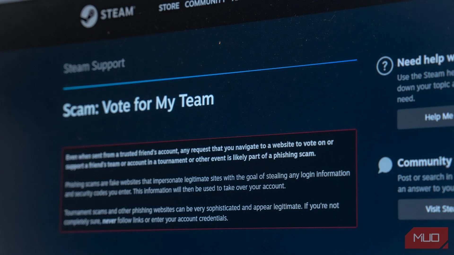 Trang hỗ trợ Steam cảnh báo về các loại hình lừa đảo (scam) phổ biến