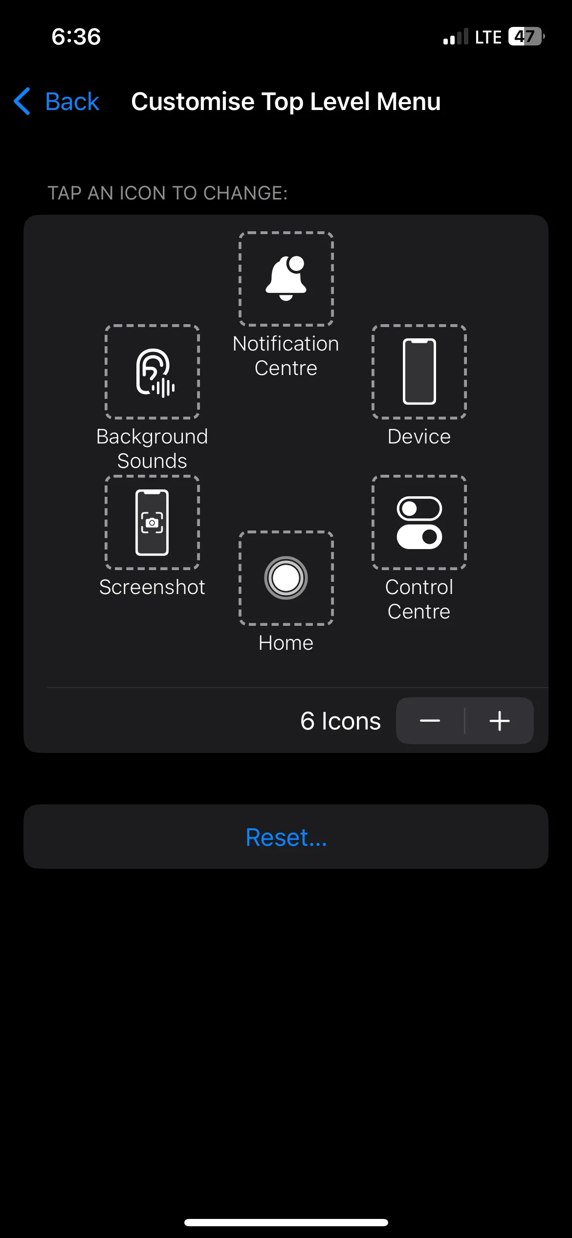 Tùy chọn hành động chụp màn hình được thêm vào menu AssistiveTouch (Nút Home ảo) trên iPhone