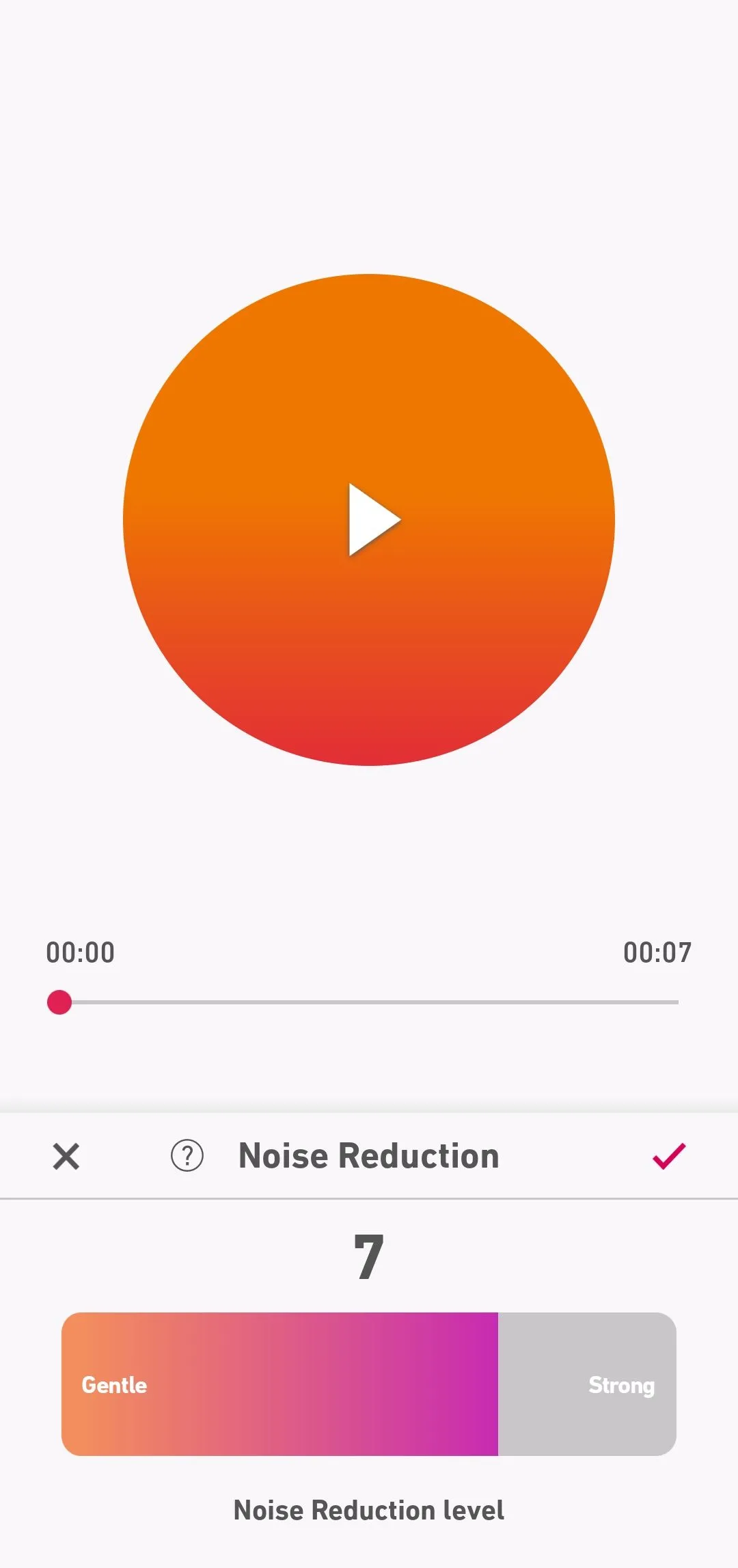 Tùy chọn khử tiếng ồn trên ứng dụng Dolby On