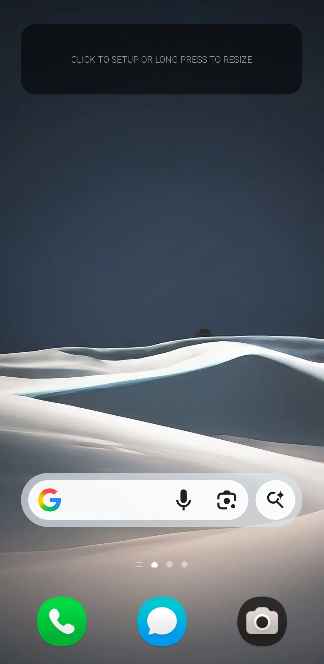 Widget trống KWGT trên màn hình chính điện thoại Samsung